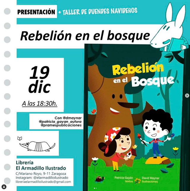 Patricia Gayán y David Maynar presentan el libro infantil 'Rebelión en el bosque' 